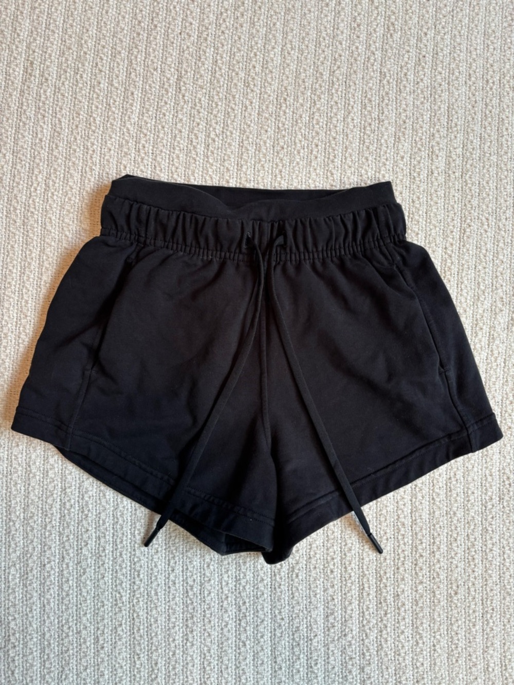 Black Women's Drawstring Lounge Shorts Sweatshorts